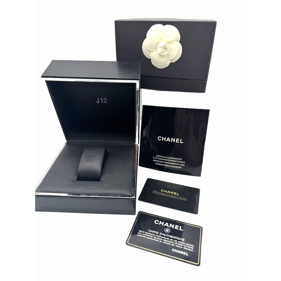 Genuine Chanel J12 H0970 Empty Watch Case Box Booklet & Outer Gift Box - Picture 1 of 6